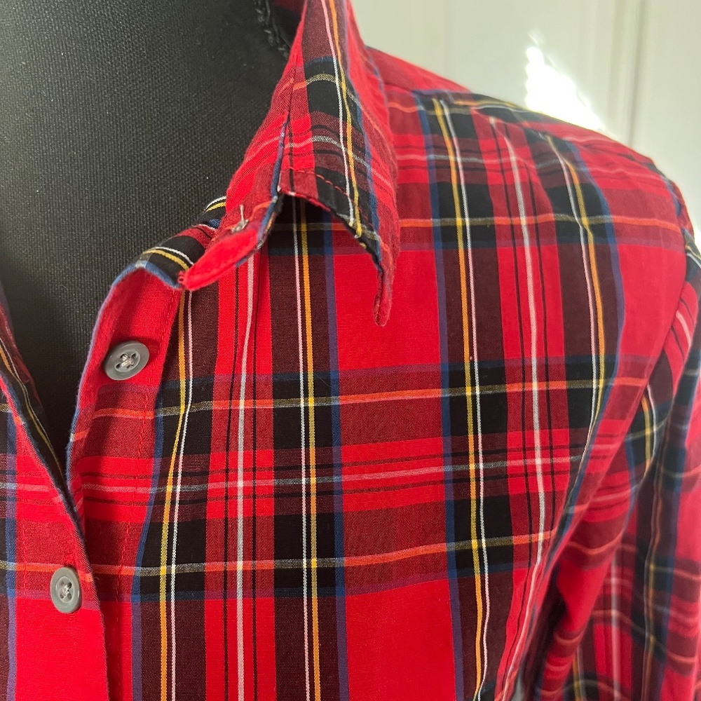 J CREW Red Tartan Plaid Dress - Picture 5 of 8